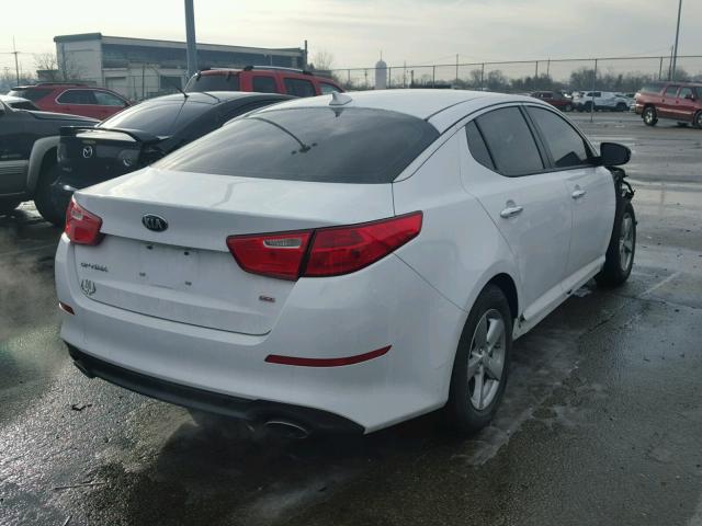 5XXGM4A77EG336191 - 2014 KIA OPTIMA LX WHITE photo 4