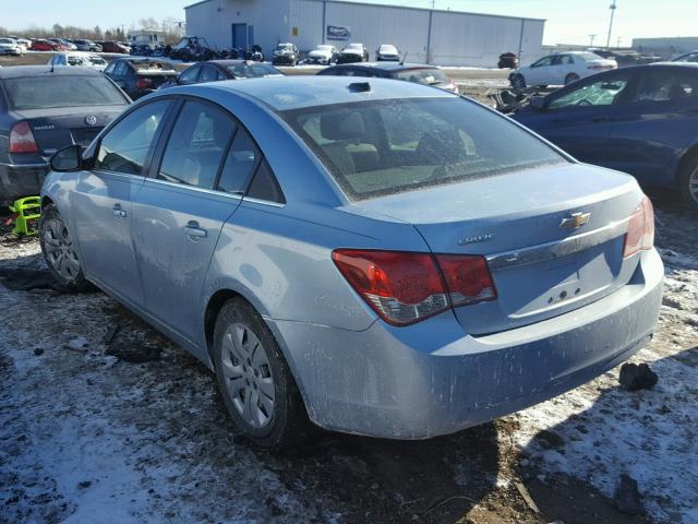 1G1PC5SH4C7183512 - 2012 CHEVROLET CRUZE LS BLUE photo 3