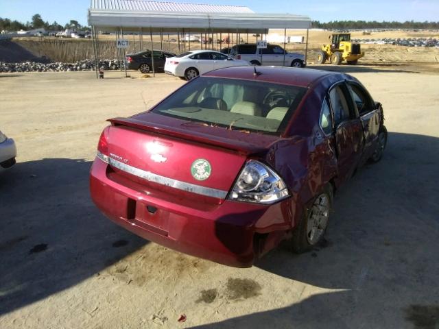 2G1WT58N481356040 - 2008 CHEVROLET IMPALA LT BURGUNDY photo 4