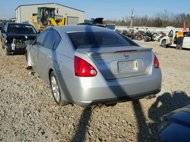 1N4BA41E18C822734 - 2008 NISSAN MAXIMA SE SILVER photo 3