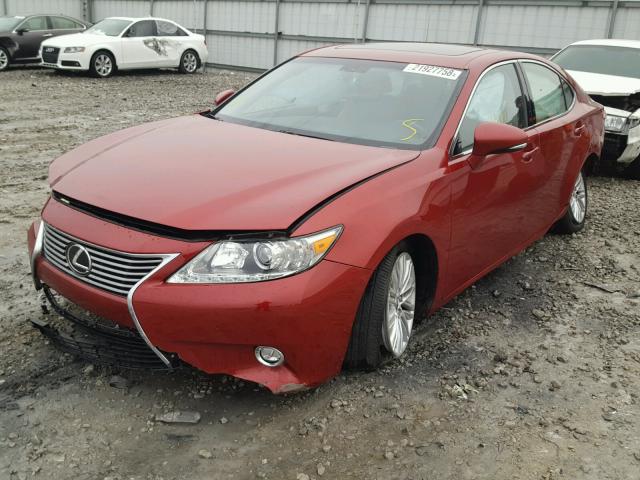 JTHBK1GG2E2086174 - 2014 LEXUS ES 350 RED photo 2