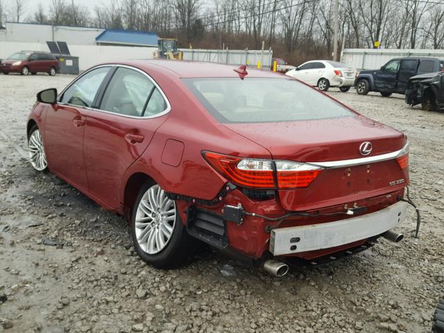 JTHBK1GG2E2086174 - 2014 LEXUS ES 350 RED photo 3