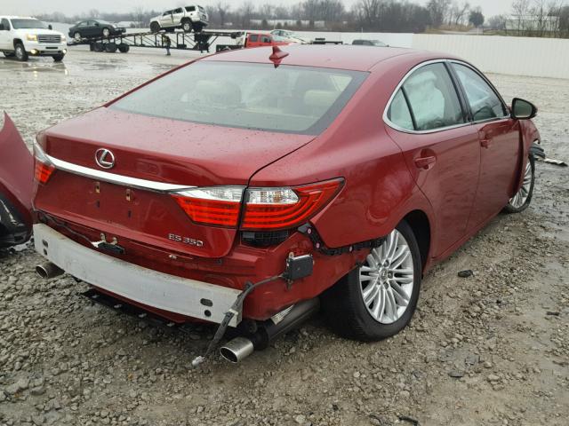 JTHBK1GG2E2086174 - 2014 LEXUS ES 350 RED photo 4