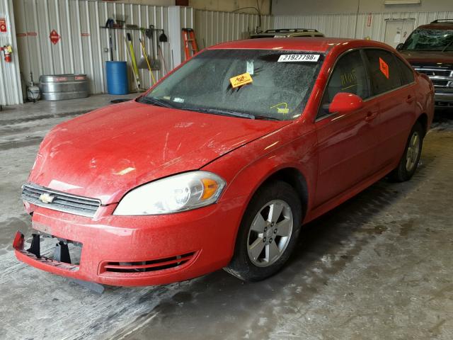 2G1WF5EK1B1131776 - 2011 CHEVROLET IMPALA LS RED photo 2