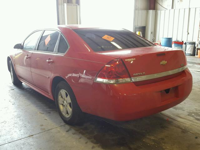 2G1WF5EK1B1131776 - 2011 CHEVROLET IMPALA LS RED photo 3