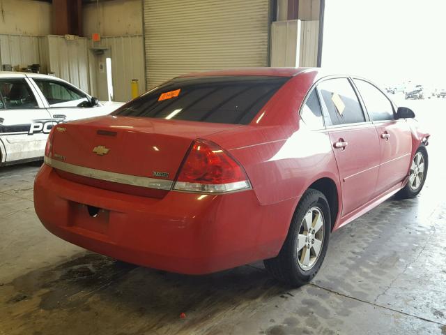 2G1WF5EK1B1131776 - 2011 CHEVROLET IMPALA LS RED photo 4