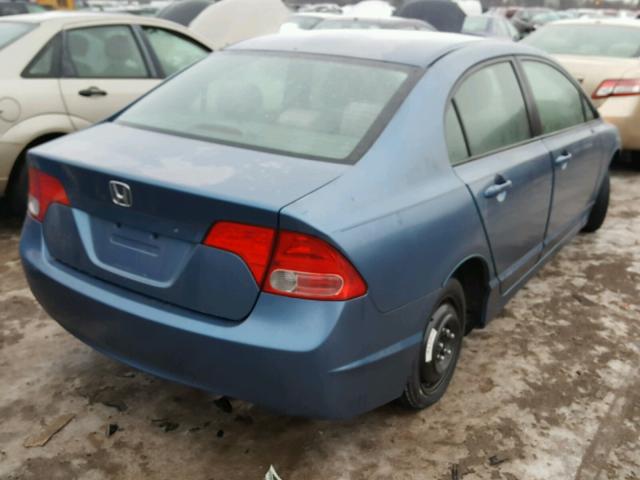 2HGFA16597H513982 - 2007 HONDA CIVIC LX BLUE photo 4