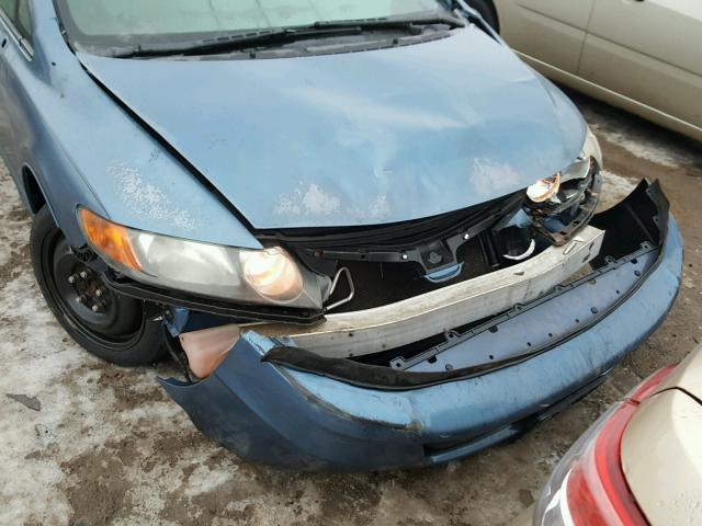 2HGFA16597H513982 - 2007 HONDA CIVIC LX BLUE photo 9