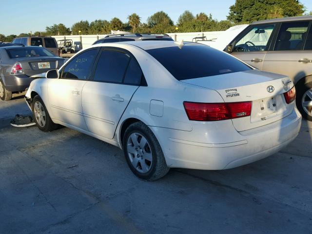 5NPET46C49H476984 - 2009 HYUNDAI SONATA GLS WHITE photo 3