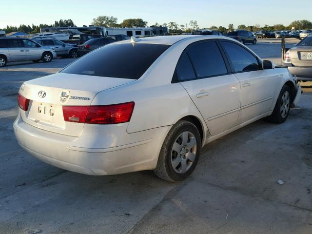 5NPET46C49H476984 - 2009 HYUNDAI SONATA GLS WHITE photo 4