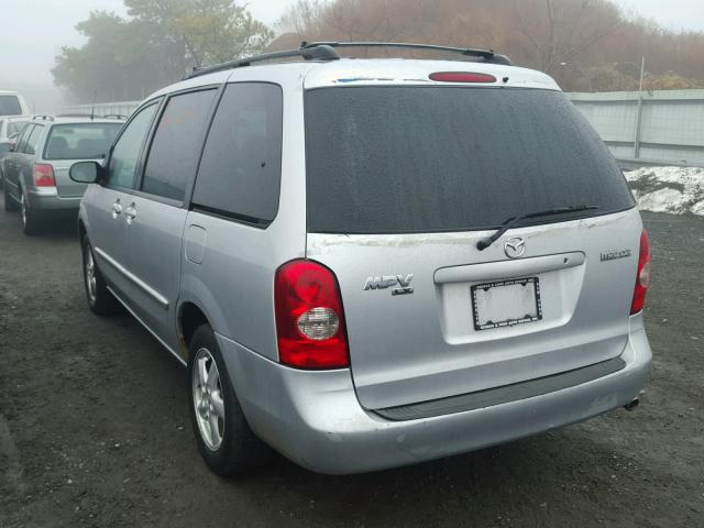 JM3LW28A830363503 - 2003 MAZDA MPV WAGON SILVER photo 3