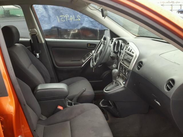 5Y2SL62854Z465610 - 2004 PONTIAC VIBE ORANGE photo 5