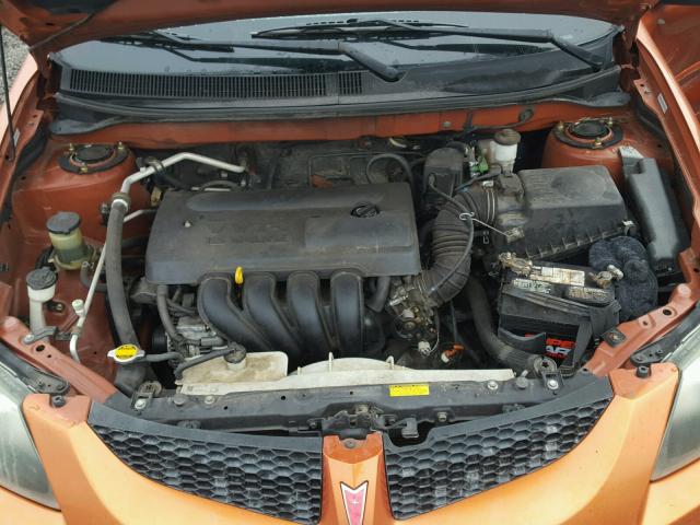 5Y2SL62854Z465610 - 2004 PONTIAC VIBE ORANGE photo 7