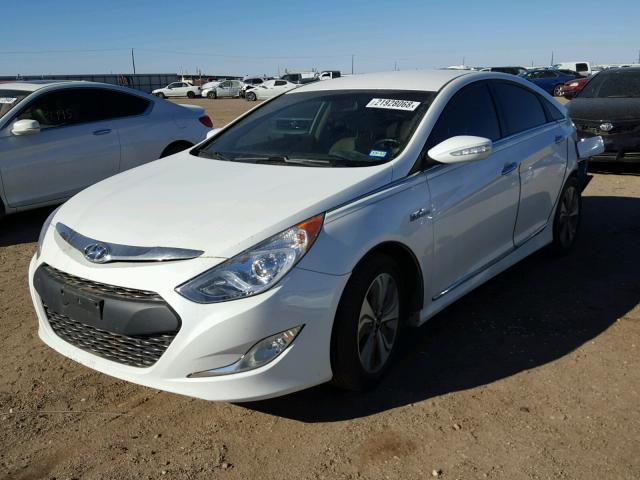 KMHEC4A43FA129063 - 2015 HYUNDAI SONATA HYB WHITE photo 2