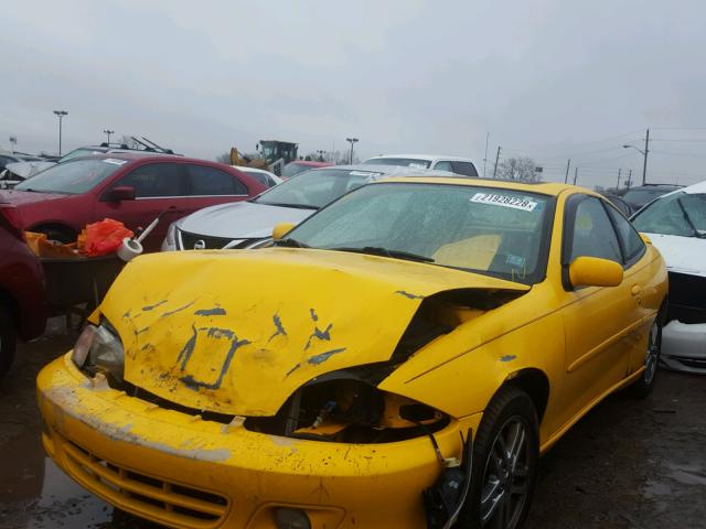 1G1JH12F927459731 - 2002 CHEVROLET CAVALIER L YELLOW photo 2