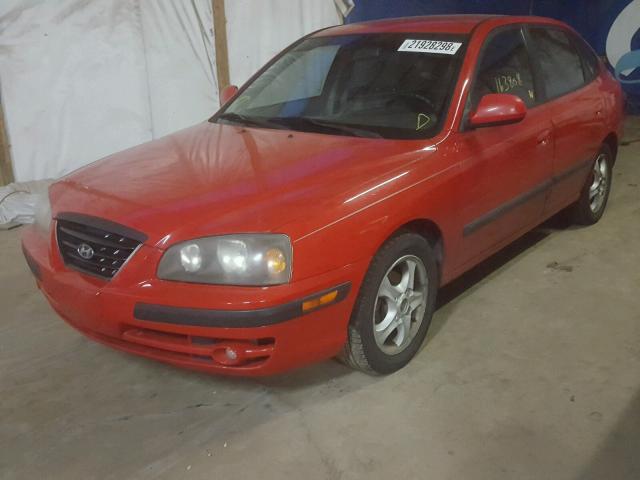 KMHDN56D24U102257 - 2004 HYUNDAI ELANTRA GL RED photo 2