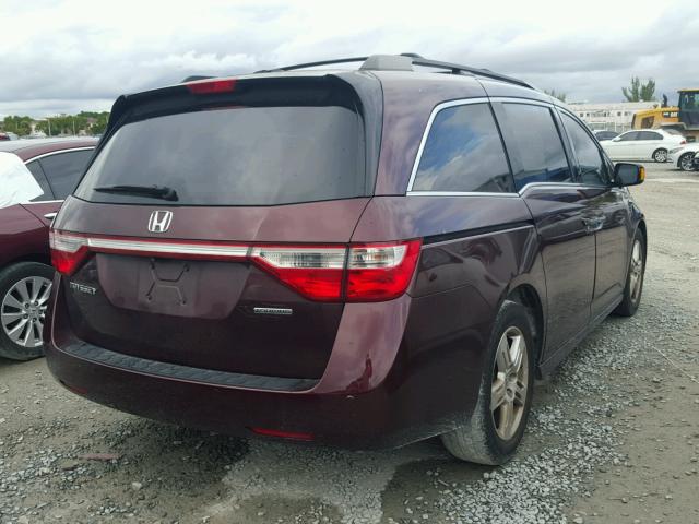 5FNRL5H99BB027524 - 2011 HONDA ODYSSEY TO BURGUNDY photo 4