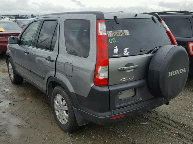 JHLRD68826C025047 - 2006 HONDA CR-V EX SILVER photo 3