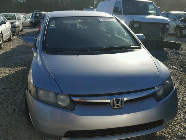 JHMFA36217S020269 - 2007 HONDA CIVIC HYBR SILVER photo 9