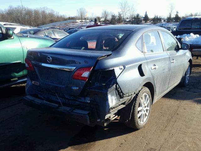 3N1AB7AP8DL768078 - 2013 NISSAN SENTRA S BLUE photo 4