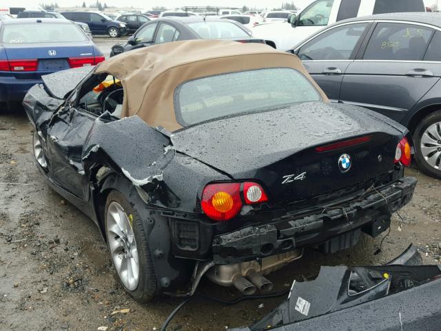 4USBT33493LS41679 - 2003 BMW Z4 2.5 BLACK photo 3