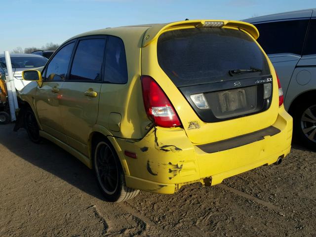 JS2RC41H835205640 - 2003 SUZUKI AERIO SX YELLOW photo 3