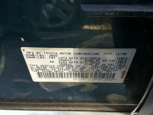 JT3HP10V9V0123632 - 1997 TOYOTA RAV4 GREEN photo 10