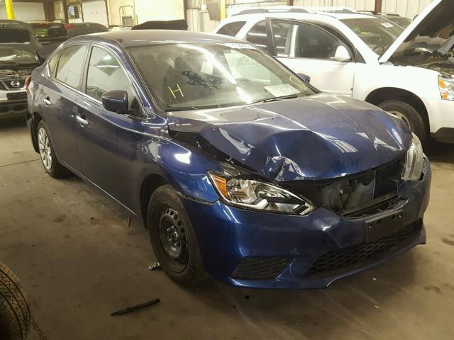 3N1AB7AP2HY358305 - 2017 NISSAN SENTRA S BLUE photo 1