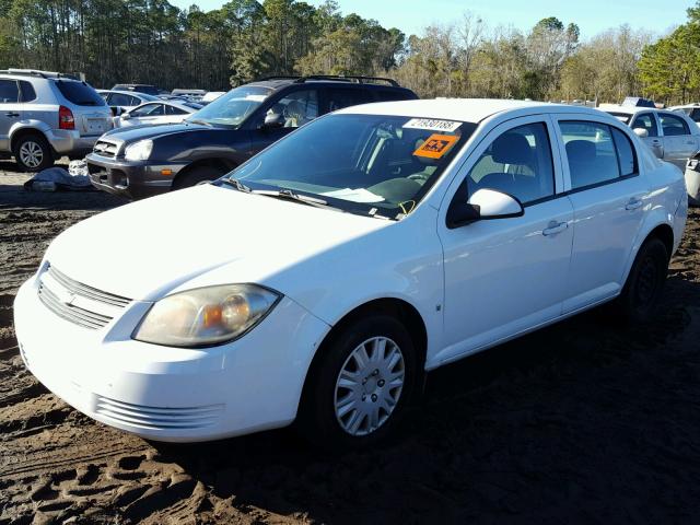 1G1AT58H097109588 - 2009 CHEVROLET COBALT LT WHITE photo 2