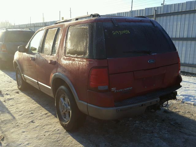 1FMZU74E32UA37111 - 2002 FORD EXPLORER E RED photo 3