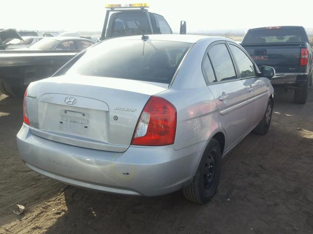 KMHCN4AC1AU426624 - 2010 HYUNDAI ACCENT GLS SILVER photo 4