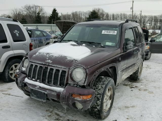 1J4GL58K74W275872 - 2004 JEEP LIBERTY LI PURPLE photo 2