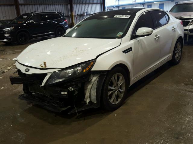 5XXGN4A74DG258223 - 2013 KIA OPTIMA EX WHITE photo 2