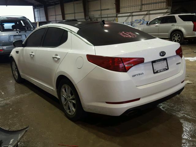 5XXGN4A74DG258223 - 2013 KIA OPTIMA EX WHITE photo 3