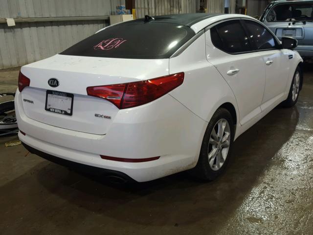 5XXGN4A74DG258223 - 2013 KIA OPTIMA EX WHITE photo 4