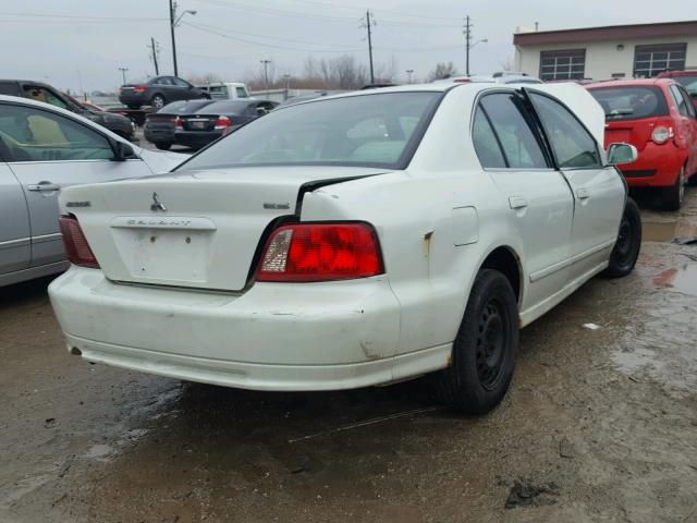 4A3AA46G22E164611 - 2002 MITSUBISHI GALANT ES WHITE photo 4