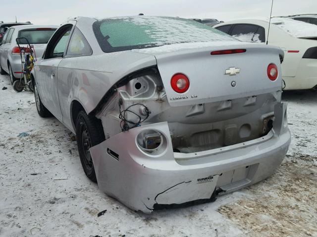 1G1AK18F087156127 - 2008 CHEVROLET COBALT LS SILVER photo 3