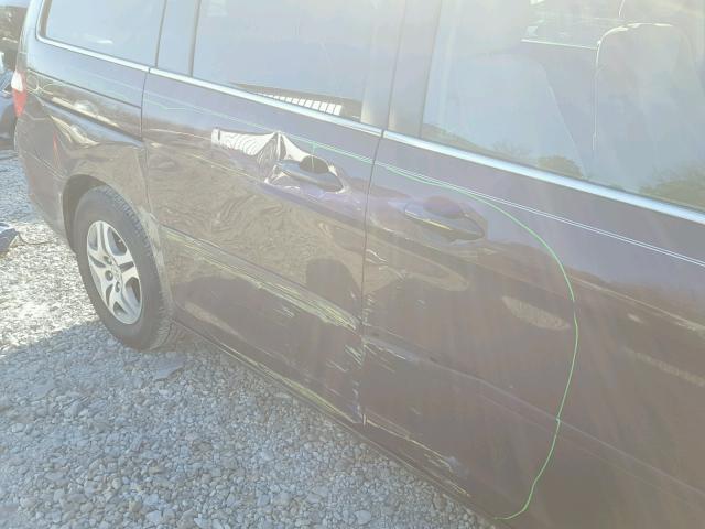 5FNRL38427B421463 - 2007 HONDA ODYSSEY EX MAROON photo 9