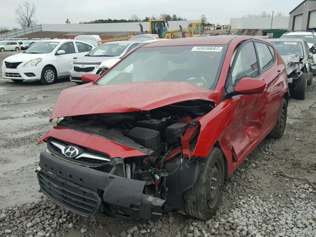 KMHCT5AE8CU042341 - 2012 HYUNDAI ACCENT GLS RED photo 2