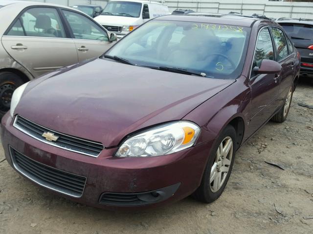 2G1WC58R479339077 - 2007 CHEVROLET IMPALA LT BURGUNDY photo 2