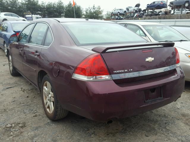 2G1WC58R479339077 - 2007 CHEVROLET IMPALA LT BURGUNDY photo 3