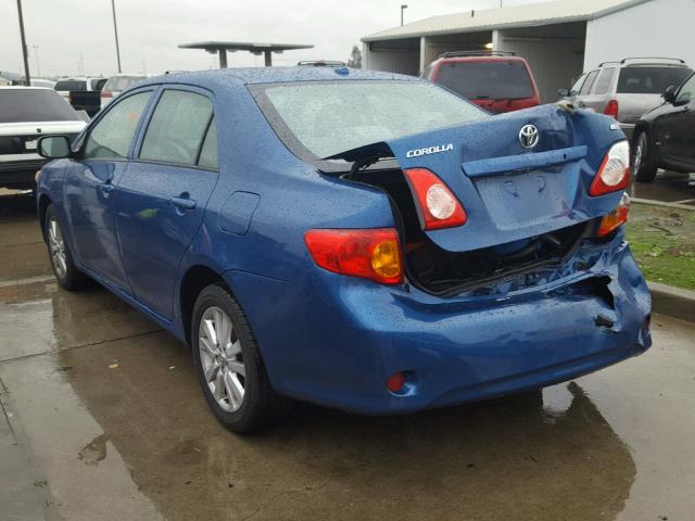 2T1BU4EE6AC385211 - 2010 TOYOTA COROLLA BA BLUE photo 3