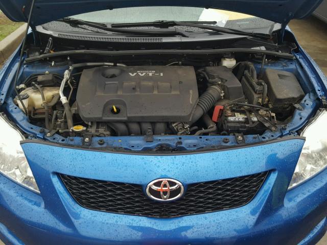 2T1BU4EE6AC385211 - 2010 TOYOTA COROLLA BA BLUE photo 7