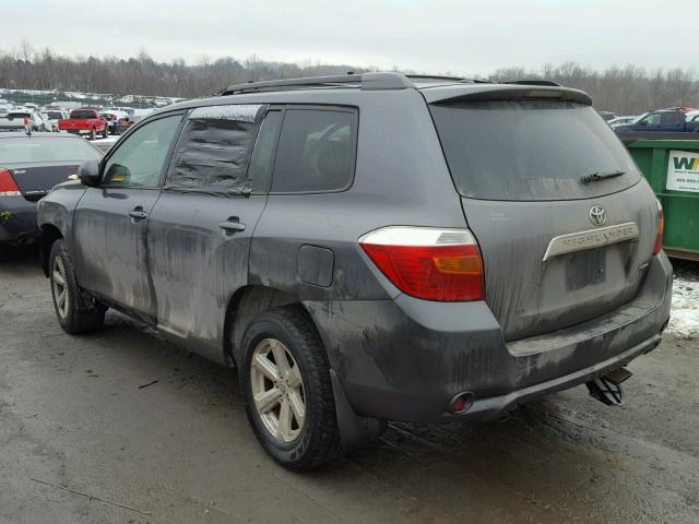 5TDBK3EH1AS036085 - 2010 TOYOTA HIGHLANDER GRAY photo 3