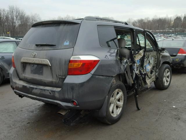 5TDBK3EH1AS036085 - 2010 TOYOTA HIGHLANDER GRAY photo 4