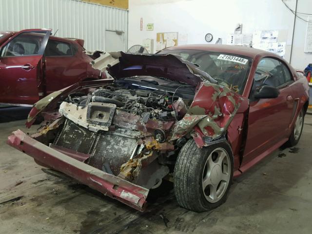 1FAFP40462F114946 - 2002 FORD MUSTANG RED photo 2