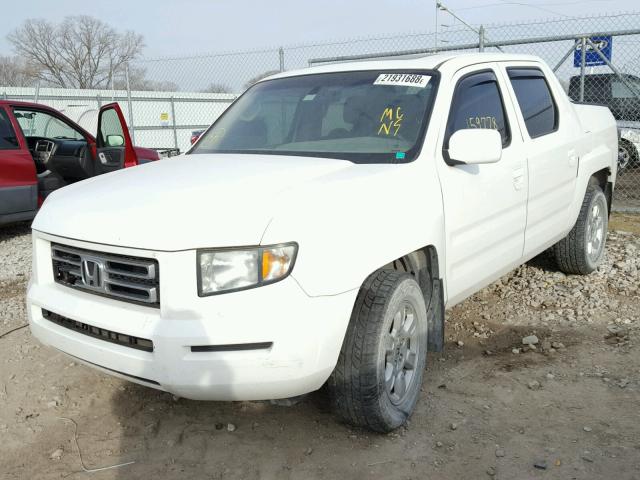 2HJYK16547H527949 - 2007 HONDA RIDGELINE WHITE photo 2