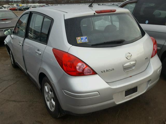 3N1BC13E58L400201 - 2008 NISSAN VERSA S SILVER photo 3