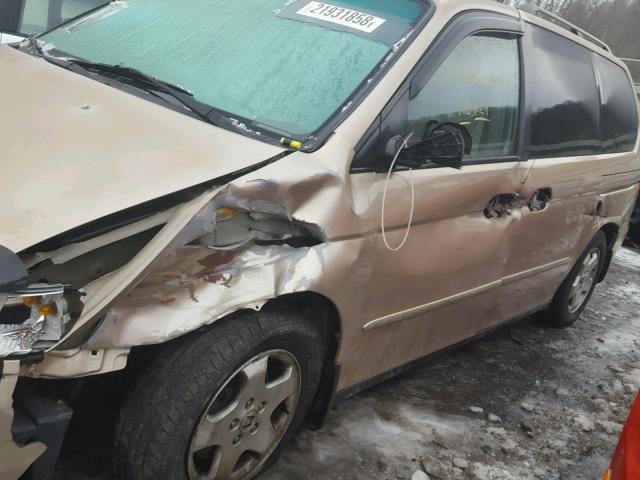 2HKRL18641H604314 - 2001 HONDA ODYSSEY EX GOLD photo 10