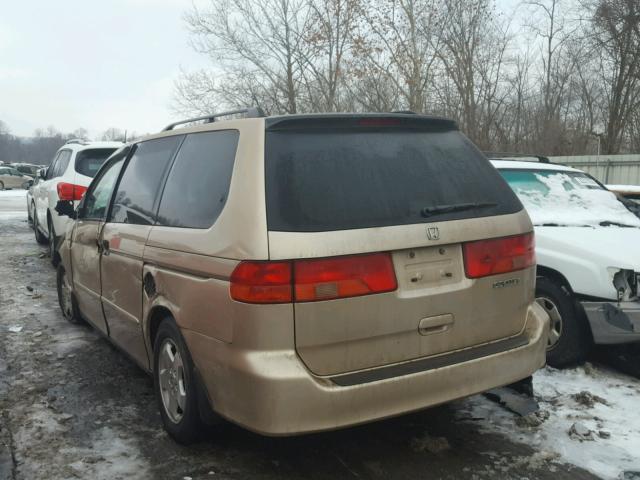 2HKRL18641H604314 - 2001 HONDA ODYSSEY EX GOLD photo 3